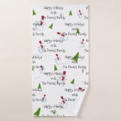 Monogram kersthanddoek badhanddoek (Badhanddoek)