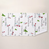 Monogram kersthanddoek badhanddoek (Badhanddoek)