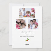 Monogram Kerstkaart met Meerdere foto's (Achterkant)