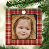 Monogram Kerstman Kerstboom Foto Keramisch Ornament