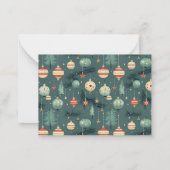 Monogram Kerstmis Bedankt Notitiekaartje (Achterkant)