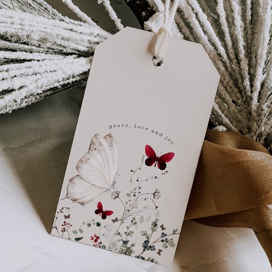  monogram kerstmis cadeaulabel