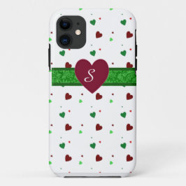 Monogram Kerstmis iPhone Case
