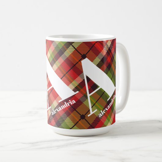 Monogram kerstmis koffiemok (Voorkant rechts)