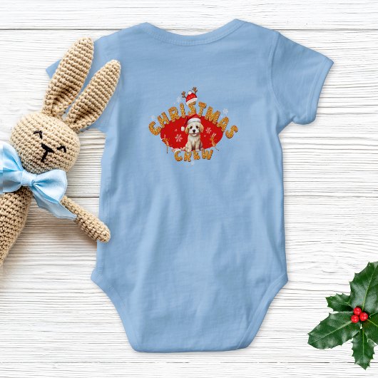 Monogram Kerstmis Santa Gingerbread brief Een jong Romper