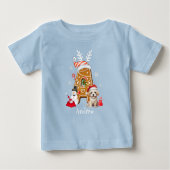 Monogram Kerstmis Santa Gingerbread Letter Boy (Voorkant)