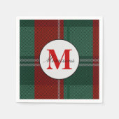 Monogram Kerstmis Servet (Voorkant)