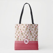 Monogram Kerstmis Tote Bag (Voorkant)