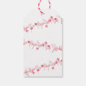 Monogram Kerstmis Wreath Cadeaulabel (Achterkant)