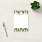Monogram kerstrood Ikat Diamond Patroon Post-it® Notes (Kantoor)