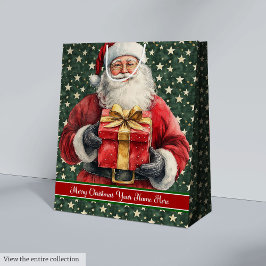 Monogram Kersttas: Waterverf Sinterklaas Medium Cadeauzakje