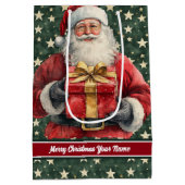 Monogram Kersttas: Waterverf Sinterklaas Medium Cadeauzakje (Achterkant)