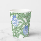 Monogram Kerstversiering Verlovingsfeestje Papieren Bekers (Achterkant)