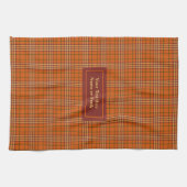 Monogram Keukenhanddoek Rustieke Herfst Geruite On (Horizontaal)