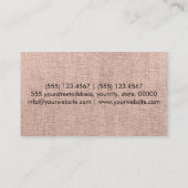 Monogram Khaki Elegant Canvas Visitekaartje (Achterkant)