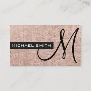 Monogram Khaki Elegant Canvas Visitekaartje