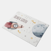 Monogram Kind voor kokend buitenruimtestartplanken Deurmat (Schuin)