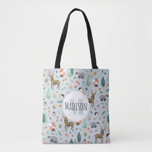Monogram Kind voor schapen- en bosdieren Tote Bag (Voorkant)