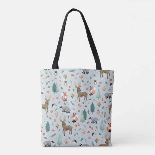 Monogram Kind voor schapen- en bosdieren Tote Bag (Achterkant)