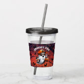Monogram Kinder Halloween Spooky Fun Ghost Acryl Drinkbeker (Achterkant)