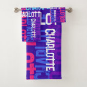 Monogram Kinder herstellend naampatroon Bad Handdoek (Insitu)