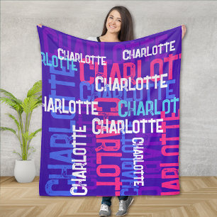 Monogram Kinder herstellend naampatroon Fleece Deken