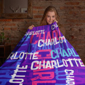 Monogram Kinder herstellend naampatroon Fleece Deken