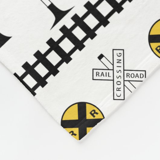 Monogram | Kinder treinsignalen Fleece Deken (Hoek)