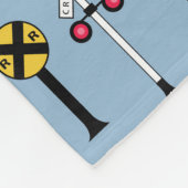 Monogram | Kinder treinsignalen Fleece Deken (Hoek)