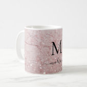 Monogram klantspecifieke Glitter Coffee-Mok Koffiemok (Voorkant links)