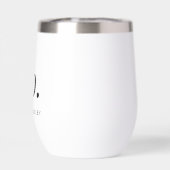 Monogram Klassiek Elegant Minimaal Zwart en Wit (Achterkant)
