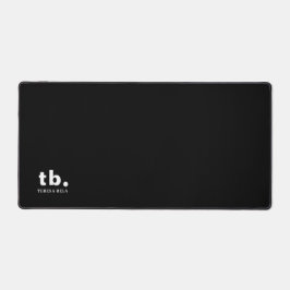 Monogram Klassiek Elegant Minimaal Zwart en Wit Bureaumat