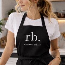 Monogram Klassiek Elegant Minimaal Zwart en Wit