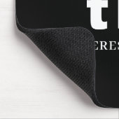 Monogram Klassiek Elegant Minimaal Zwart & Wit Muismat (Hoek)