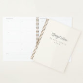 Monogram Klassiek Elegant Minimal Ivory Gold Scrip Planner (Display)