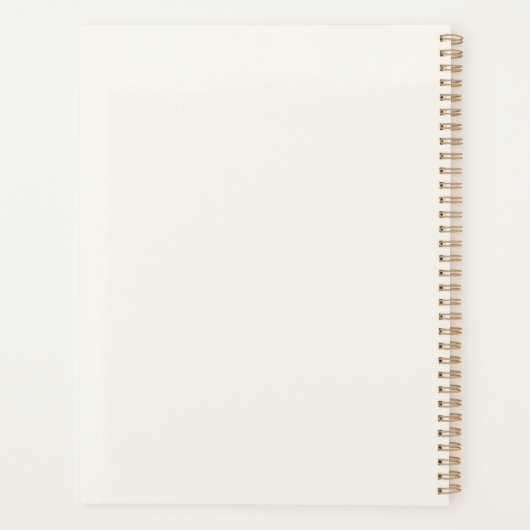 Monogram Klassiek Elegant Minimal Ivory Gold Scrip Planner (Achterkant)