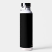 Monogram Klassiek Elegant Minimale Gold Black Waterfles (Rechts)