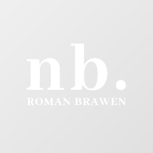 Monogram Klassiek Elegant Modern Minimalistisch Na Raamsticker (Vel)