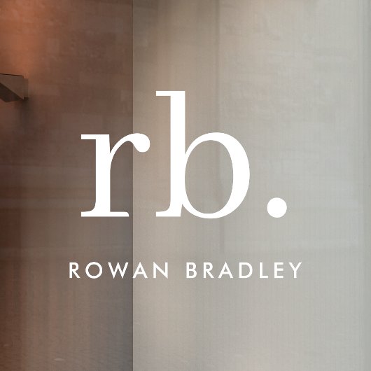 Monogram Klassiek Elegant Modern Naambordje Raamsticker