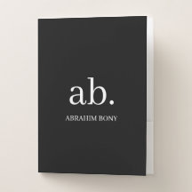 Monogram Klassiek Elegant Zwart & Wit Design