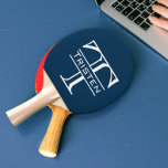 Monogram Klassiek gepersonaliseerd Tafeltennisbatje<br><div class="desc">Dit ontwerp kan op het gebied worden gepersonaliseerd dat door de foto en/of tekst te veranderen wordt verstrekt. Of het kan worden aangepast door te klikken deze Sjabloon personaliseert en dan de klik te kiezen om verdere optie aan te passen en de kleur van de achtergrond te schrappen of te...</div>