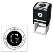 Monogram Klassiek | Retouradres rubber Self-inki Zelfinktende Stempel (In situ)