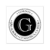 Monogram Klassiek | Retouradres rubber Self-inki Zelfinktende Stempel (Design)