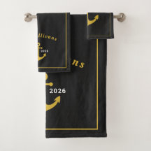 Monogram Klassiek Scheepsanker Zwart Goud
