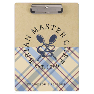 Monogram klassieke boerderijstijl kraftpapier geru klembord