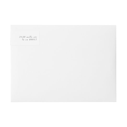 Monogram klassieke botanische bloemen trouwadres (Voorkant)