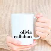 Monogram Klassieke Elegante Minimale vetgedrukte l Koffiemok