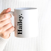 Monogram Klassieke Elegante Minimale Zwart Wit Naa Koffiemok