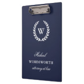 Monogram Klassieke elegante professionele klembord (Links)