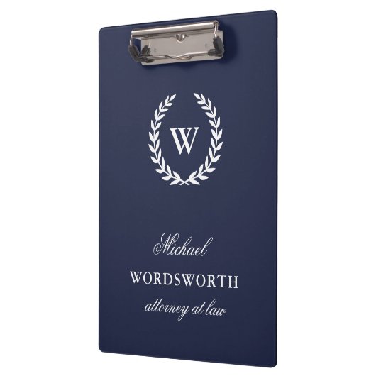 Monogram Klassieke elegante professionele klembord (Links)